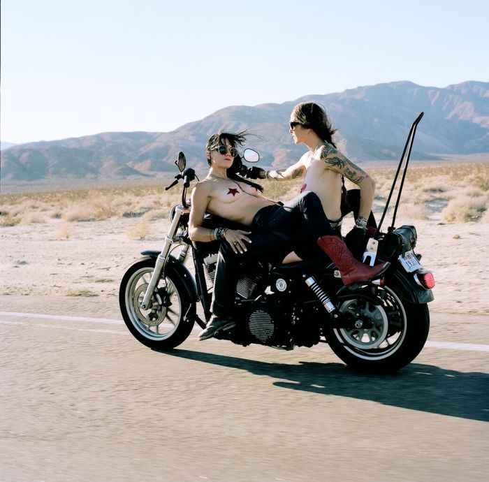 Girls on a motorcycle in Kerbela