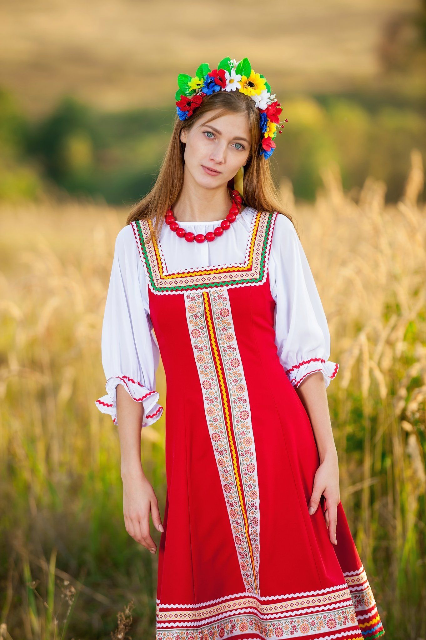 Women in Slavic costumes in Kerbela
