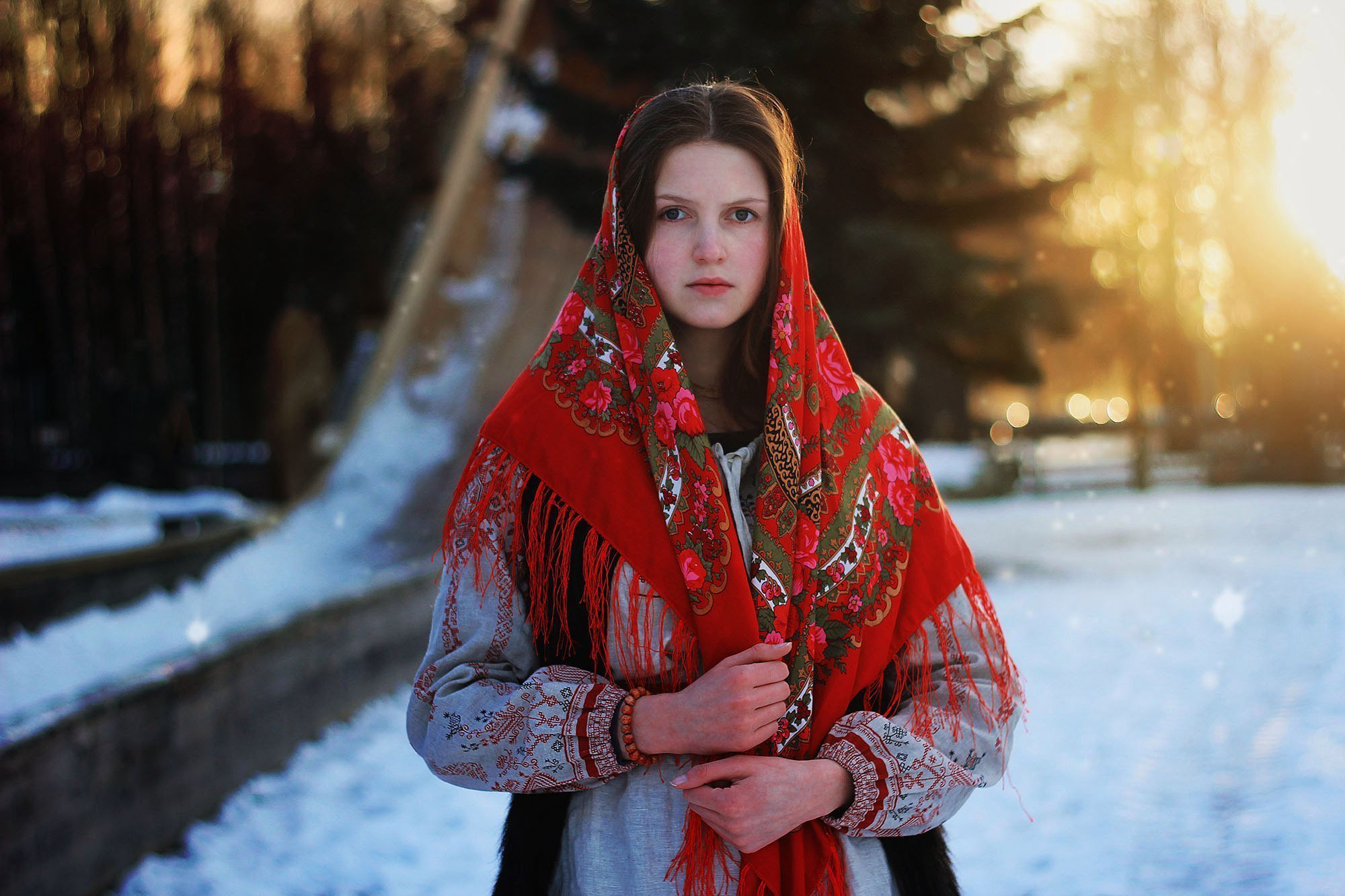 Girls in Slavic costumes in Kerbela