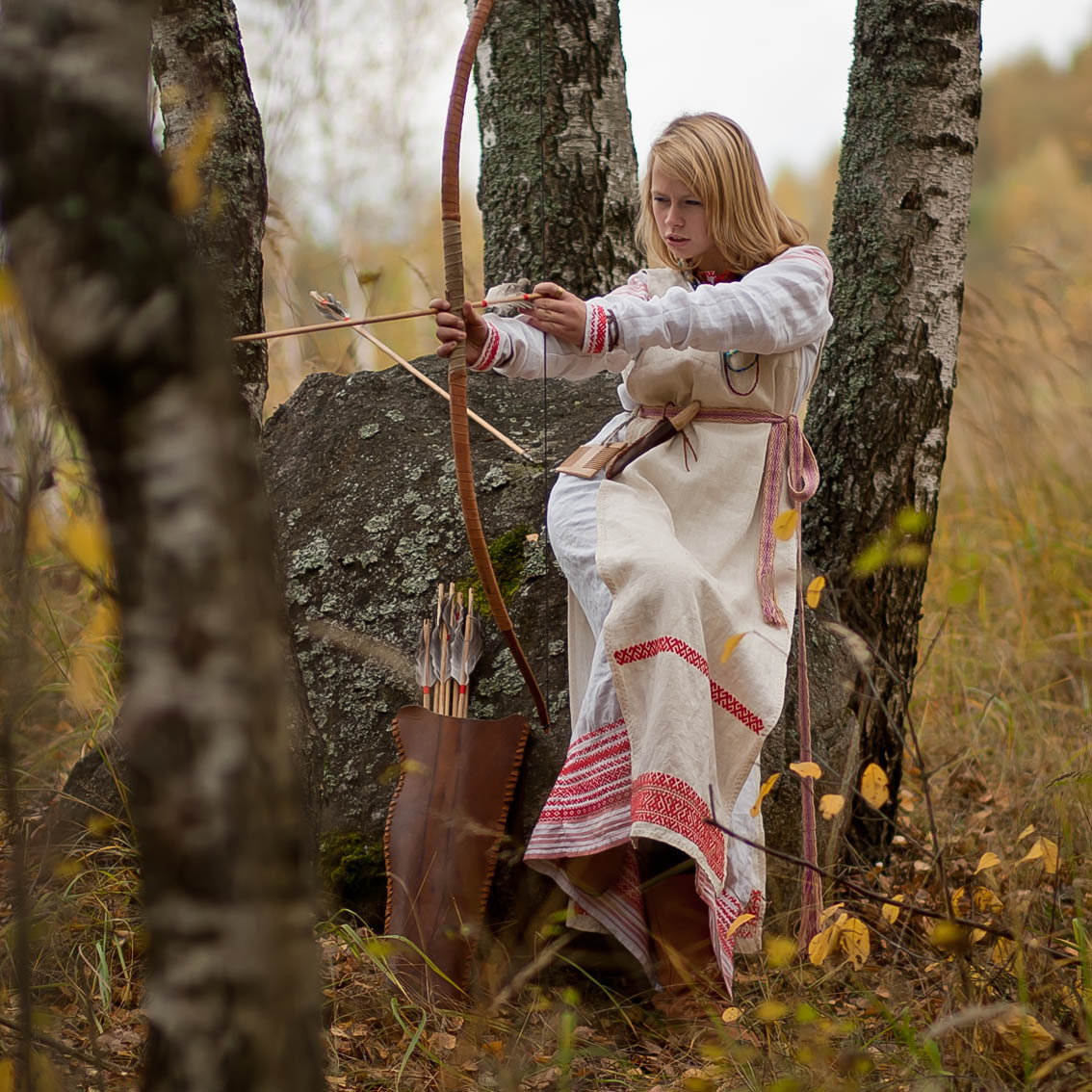 Sexy photo Girls in Slavic costumes in Kerbela